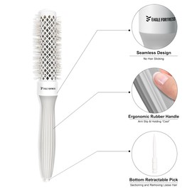 EAGLE FORTRESS Innovative Bristle Ceramic + Ionic Round Brush –Thermal Barrel – Fast-Drying Blowout Brush -43