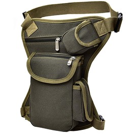 Riñonera de senderismo con pierna caída, bolsa táctica de cintura para ciclismo, camping, Verde ejército, Tala Única, Ciclismo