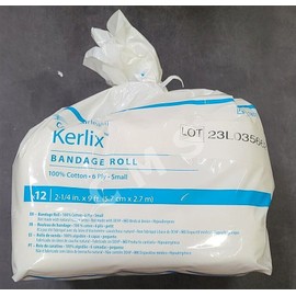 Covidien Kendall Kerlix Gauze Bandage Rolls 6-Ply Small NS 2-1/4"x3Yd 12/PK 1801
