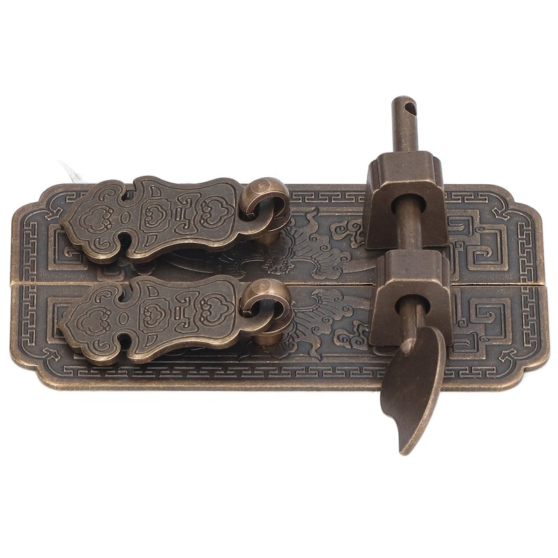 Cabinet Faceplate Brass Material Bronze Auspicious Bat Pattern Retro Chinese