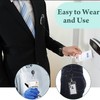 4 Pack ID Badge Holder, Retractable badge with clip, Id