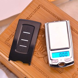 0.01g-200g Mini Car Key LCD Digital Balance Weight Pocket Jewelry Diamond Scale High Accuracy Cooking Scale, Pocket Scale with LCD Display