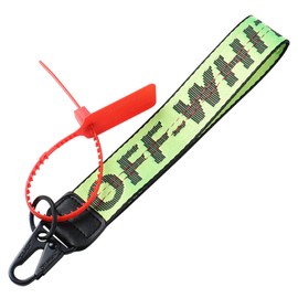 GGTTNRT Wristlet Keychain Fashion Letter, Classic Wrist Lanyard, for Keys, Wallet, Bags, Jeans Decor, Canvas, Fashion Keyring for Car Keys (Green)