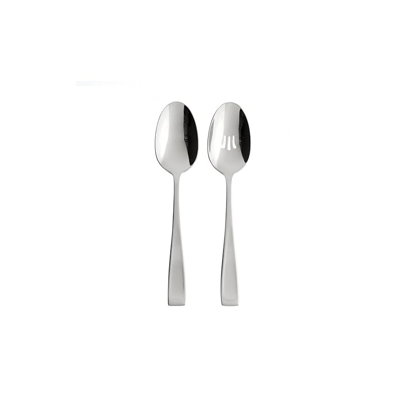 Oneida T711002A Moda Fine Flatware Serving Spoons, Set of 2