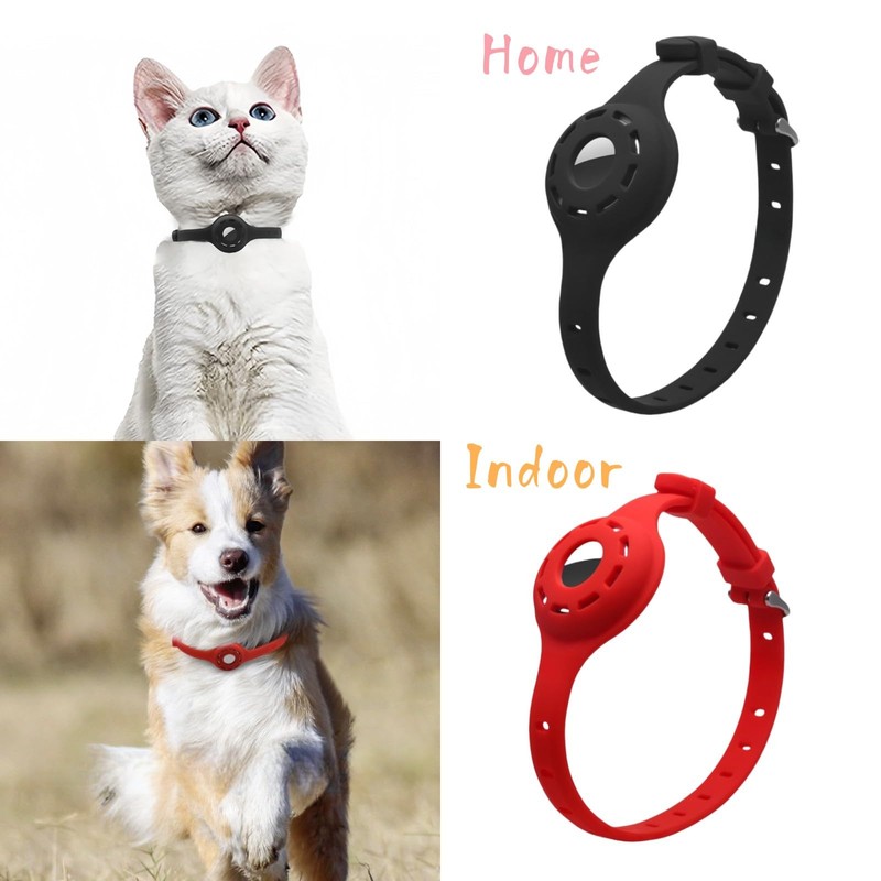 LiRui.R Airtag Protector Silicone Luminous Collar Adjustable Loss Prevention Eye-catching