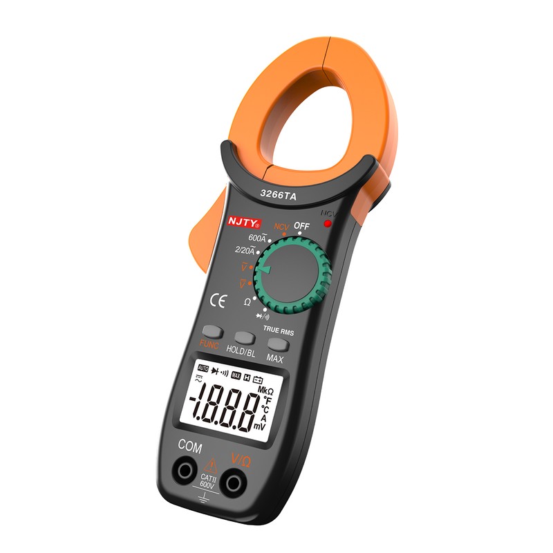 NJTY Digital Clamp Meter 2000 Counts Auto Range Multimeter with
