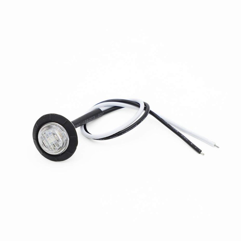 100Pcs 3/4 Inch Clear Lens Red 3 LED Marker lights,