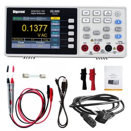 Digcreat Desktop Digital Multimeter XDM1041-DG Portable Mini Multimeter with 3.5-inch 55000 Counts LCD Display, True RMS Temperature Tester Meter
