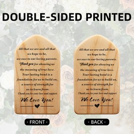 Regalo de boda para padres de novia y novio, padre de novia, campanilla de viento de boda, All That We are and All That We Hope to be, debemos a nuestros padres amorosos, recuerdo de boda para mamá y papá