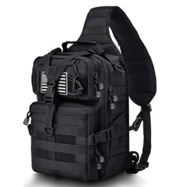 HAOMUK Tactical Sling Bag Pack Military Rover Shoulder Sling Backpack EDC Molle Assault Range Bag