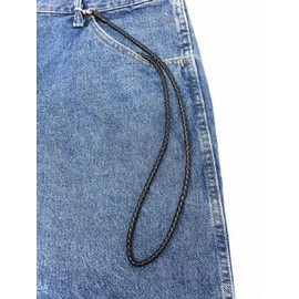 Doliphine Multifunction Braided Necklace Lanyard Keychain for key, wallet, face mask, and ID badge holder (Black)