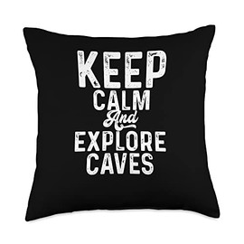 Caves Diving Explorer Research Extreme Sports Gift Explorer Cave Diver Caver Speleology Spelunking Throw Pillow, 18x18, Multicolor