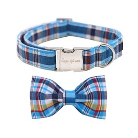 Unique style paws Christmas Dog and Cat Collar with Bow Pet Gift Adjustable Soft&Comfy Bowtie Collars for Small Medium Large Dogs
