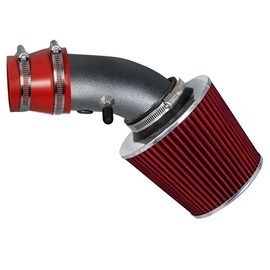 RSG MATT BLACK PIPE with RED Short Ram Intake Kit with Filter For 90-97 Corolla Prizm 1.6/1.8 L4