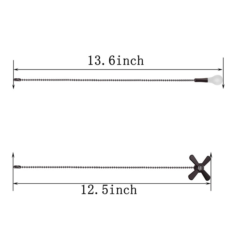 Ceiling Fan Pull Chain, 2 pieces 3mm Diameter Beaded Ball