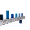 Yair Emanuel Anodized and Hammered Strip Menorah - Blue