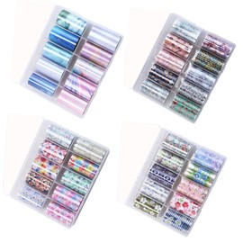 Healeved 40rolls Floral Nail Art Decals Easy Transfer Stickers for Unique Manicures for Parties Events Mixed Styles for Creative Designs