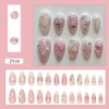 EYZOTSF Press on Almond Nails Medium Length Glossy Full Cover