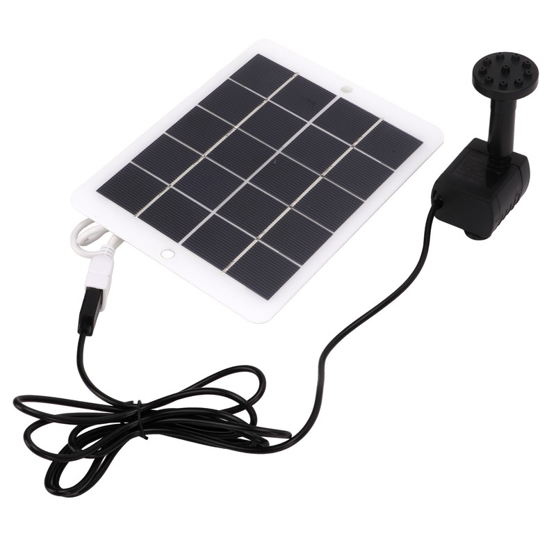3W 5V Solar Water Fountain Pump 120L/H Landscape Garden Solar