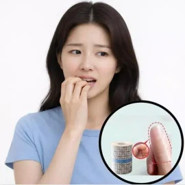 SellerHub [셀러허브]손톱물어뜯기 방지 손톱 테이프 보호 밴드 습관 만들기 깨무는 버릇 고치기 (S45523074) Seller Herb Anti Nail Biting Nail Tape Protective Band Habit Correction (S45523074) [Nail guard tape]