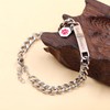 Zircobic Cool Stainless Steel Cuban Link Chain Medical Alert Bracelet,