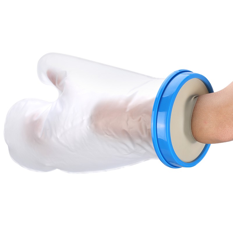 Blue PP ring adult bath arm with ring bathing sleeve