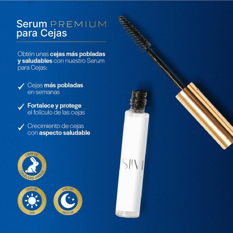 Silverlash Serum Premium para Pestañas y Cejas, Fórmula Fortalecedora, Uso