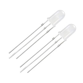 uxcell 20PCS 5mm 3-Pin Dual Bi-Color Diffused Common Cathode LED Diode Light