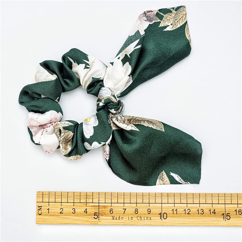 Bow Scrunchies for Women Girls, Rabbit Bunny Ears Scrunchies for