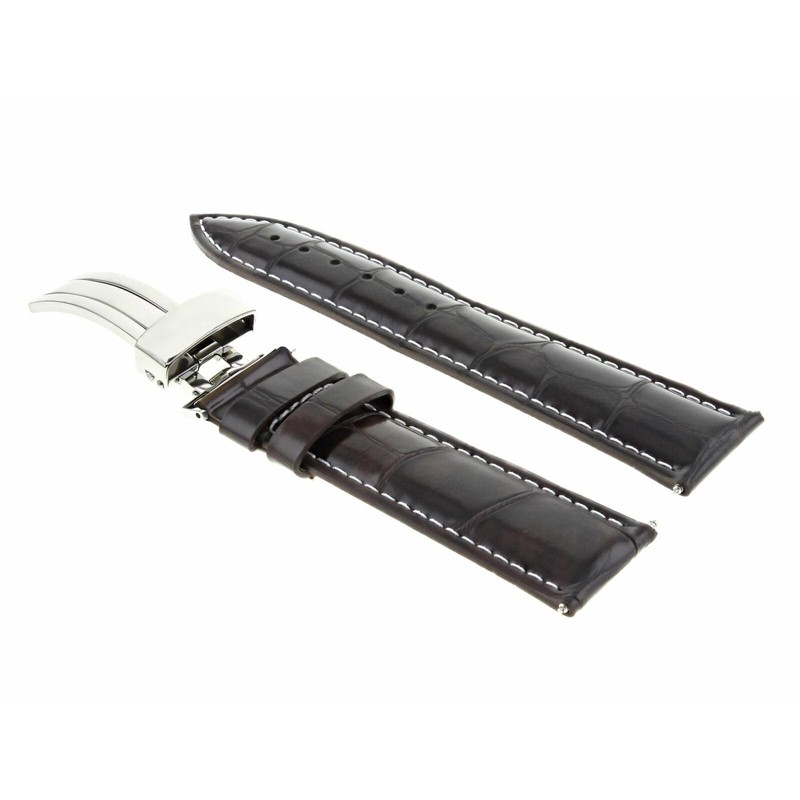 Ewatchparts 20mm Leather Watch Band Strap Compatible With Montblanc Star