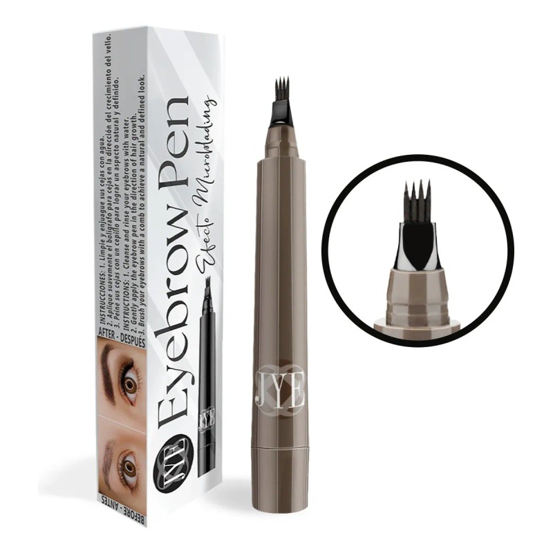 Jye Boligrafo Microblading Efect Color Gris Cafe Eyebrow 3pz