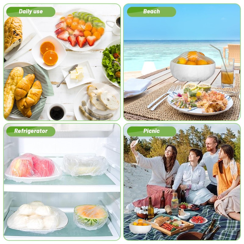 300Pcs Reusable Elastic Food Bowl Storage Covers, Sublaga Bowl Covers,