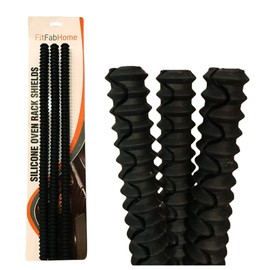 FitFabHome 3 Pack Oven Rack Shields | 100% Certified BPA Free | Heat Resistant Silicone | Protect Against Burns and Scars