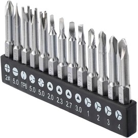 Fixinus 13-Piece Specially Shaped Screwdriver Set, 1/4 Inch Hex Magnetic Steel Drill Bits, Phillips U-shaped Y-type Triangle Inner Cross Three Point Screwdriver Bits, 50 mm Length