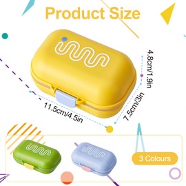 Mulaibdin 3 Pcs Soap Dish with Lid, Travel Soap Case with Drainage, Bar Soap Holder, Soap Box for Shower, Leakproof Soap Dishes Container for Bathroom,Hiking,Gym,School,Kitchen(Blue/Green/Yellow)