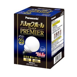 Panasonic PALOK Ball Premier G15 Shape Cool Color Bulb 60 Shape Type Base Diameter 26mm 730 lm EFG15ED10H2
