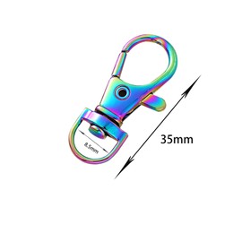 Mcoser 30Pcs Metal Swivel Lobster Clasps Swivel Lanyard Snap Hooks Keychain Clip Hook for Jewellery Crafts Lanyard Key Rings, Rainbow