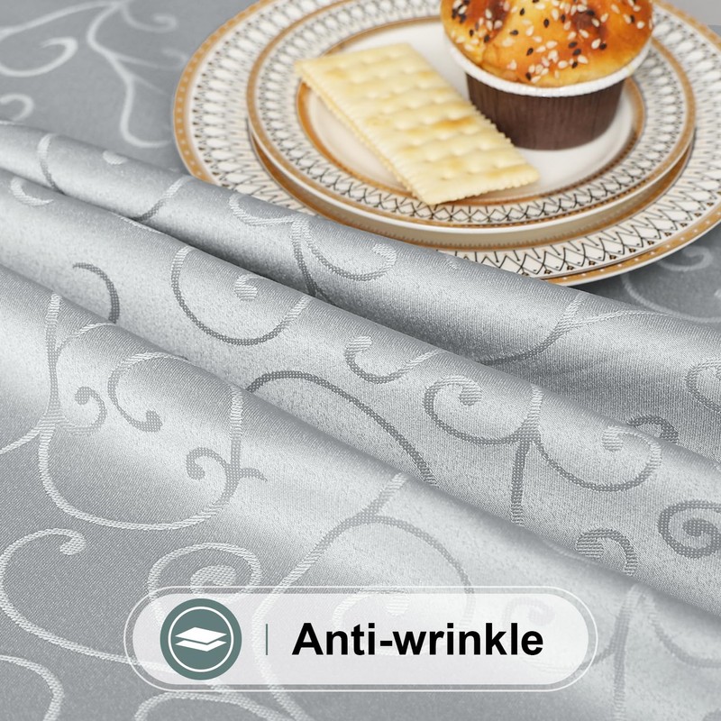 Homaxy Table Cloth Rectangular 140x300 cm, Washable Polyester Jacquard Tablecloth,
