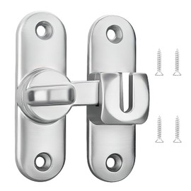 Riegelschloss, Schiebetür Schloss, Schiebetürschloss Türriegel für Schiebetüren, für Schiebetüren Badezimmer Garten Ect(Silber)