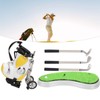 Mini Desktop Zinc Alloy Golf Bag Pen Holder with Lawn