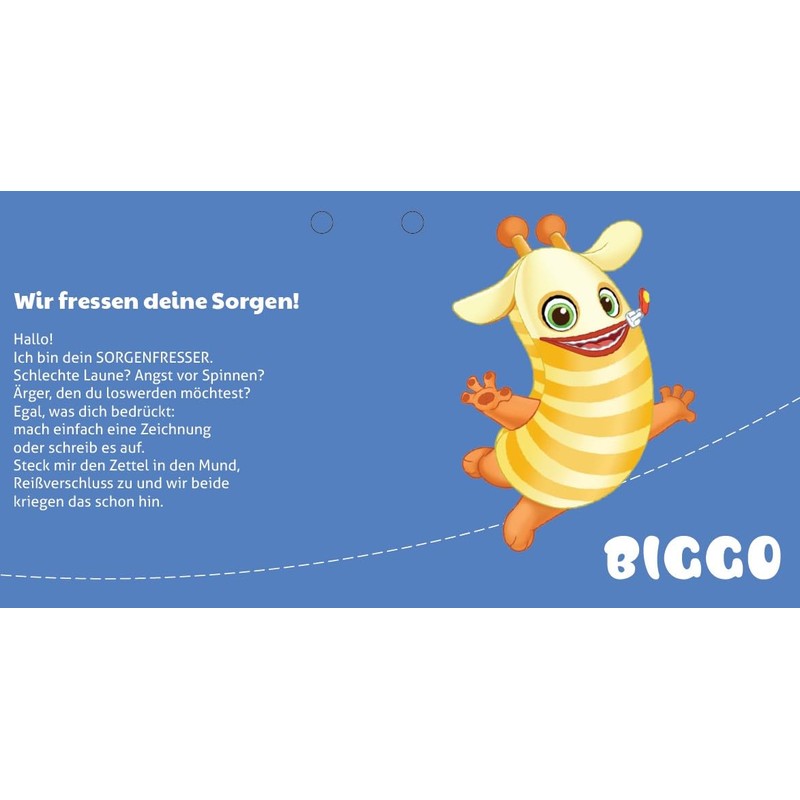 Schmidt Spiele Biggo 42544 Worry Eater 22 cm Zoo Babies