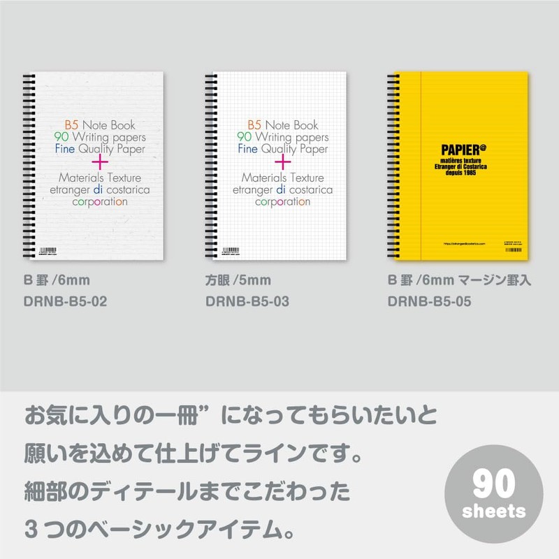 Etranger Di Costa Rica Double Ring Notebook, 90 Sheets, BASIS