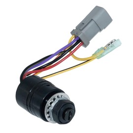 129572 Ignition Switch with Key Compatible with Tracker Boats,Ignition Switch with 2 Keys 3 Position 6 Wire Connectors