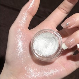 KARLOR Flüssig Highlighter Augen Glitzer, cremig Lidschatten mit Schimmer Gesicht Highlighter Makeup Perlmutt Glitzer cremige Glitter flüssiger Schimmer Highlighter Wange Gesicht（02#）