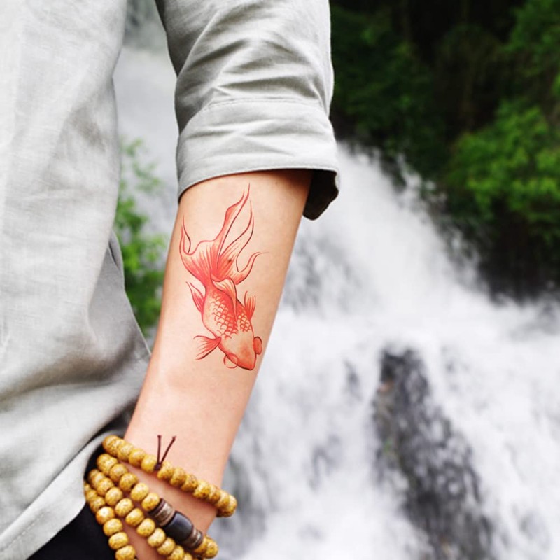 Oottati 2 Sheets Waterproof Small Cute Fake Hand Neck Temporary