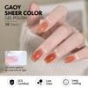 GAOY Jelly Gel Nail Polish of 6 Transparent Milker Nude