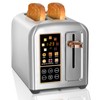 SEEDEEM Toaster 2 Slice, Stainless Toaster LCD Display&Touch Buttons, 50%