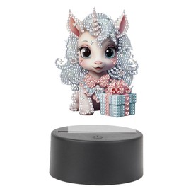 TDFERAN Diamond Painting Led Lights 5D DIY Unicorn Diamond Art Kits for Adults Lamp Diamond Art Room Lights Diamond Painting Kits Led Lights for Bedroom Gem Art Night Light for Room Decor