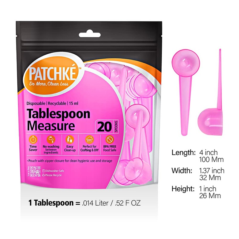 Patchke Disposable Measuring Spoons, Fits in Jar, Good for Formula,