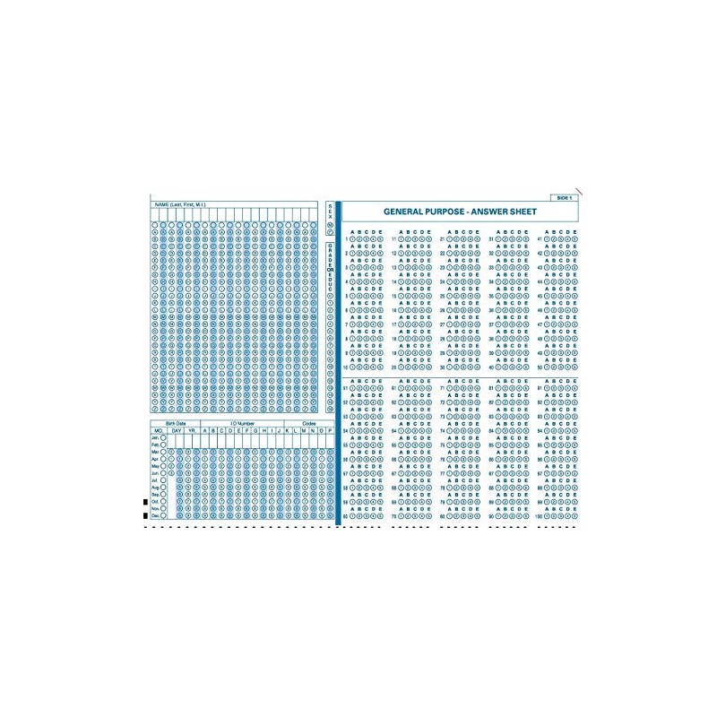 TEST-4521 (50 Sheet Pack) Compatible Testing Forms